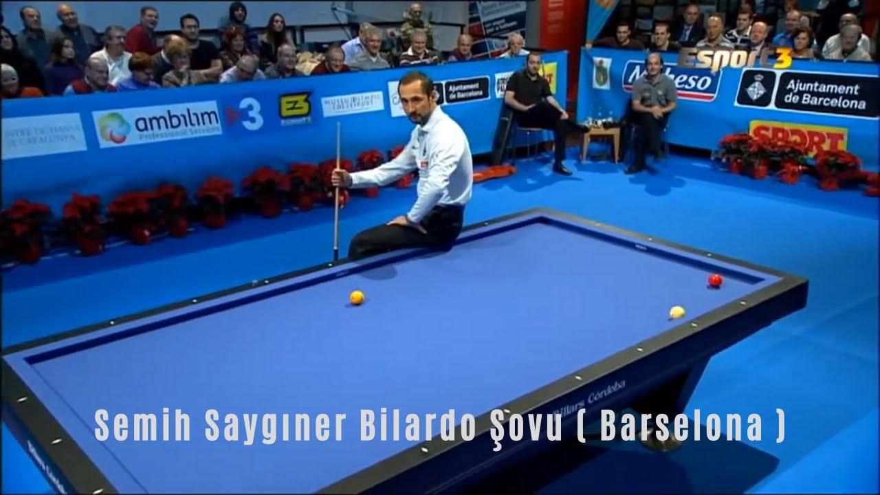 3-Bant Bilardo Barselona Şovu | Semih Sayginer 3-Cushion Billiards Show in Barcelona