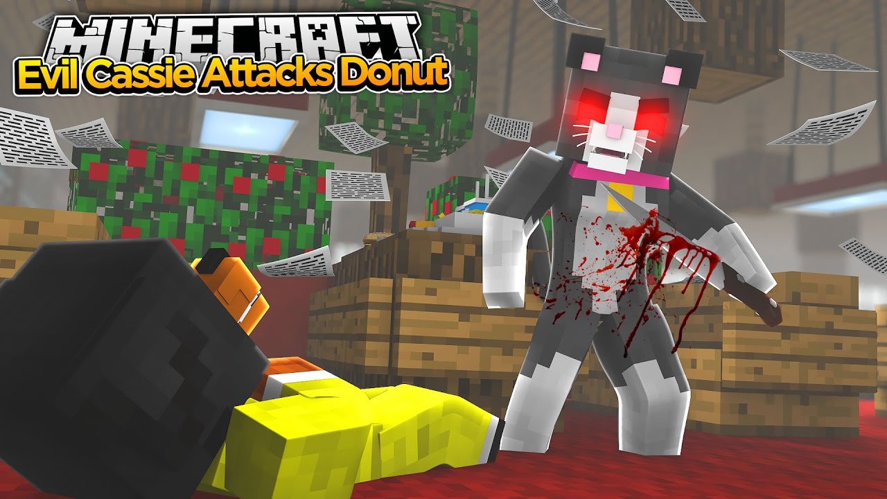 Minecraft - EVIL CASSIE BREAKS DONUTS  HEART - Little Baby Max