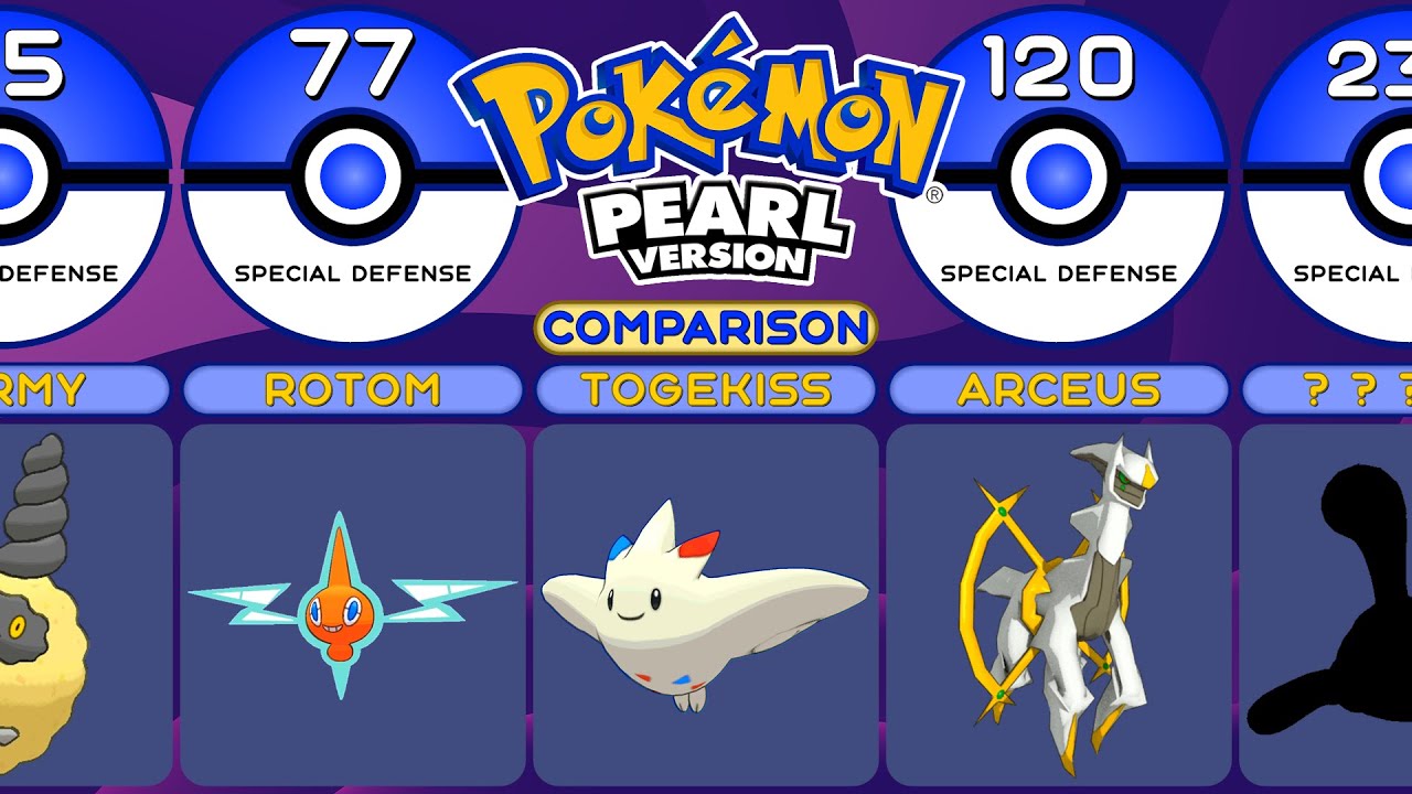 Comparison: All 438 Pokemon Base Special Defense from Game Pokemon Pearl