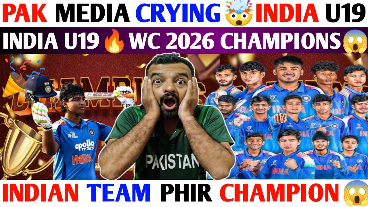 PAK MEDIA 😭 INDIA U19 CHAMPIONS🔥U19 WC2026| VAIBHAV 175🔥 ENOUGH FOR ENG U19