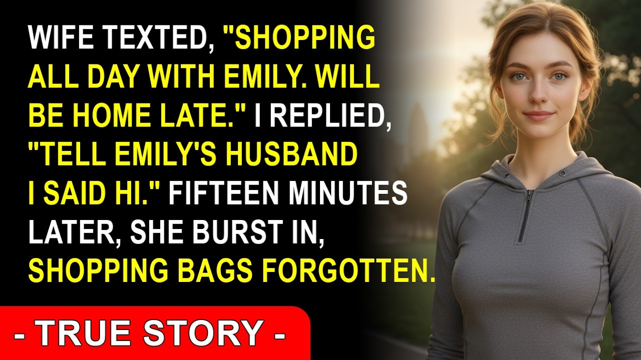 She Texted, “Shopping All Day With Emily. Will Be Home Late.” I Replied, “Tell Emily’s Husband…”