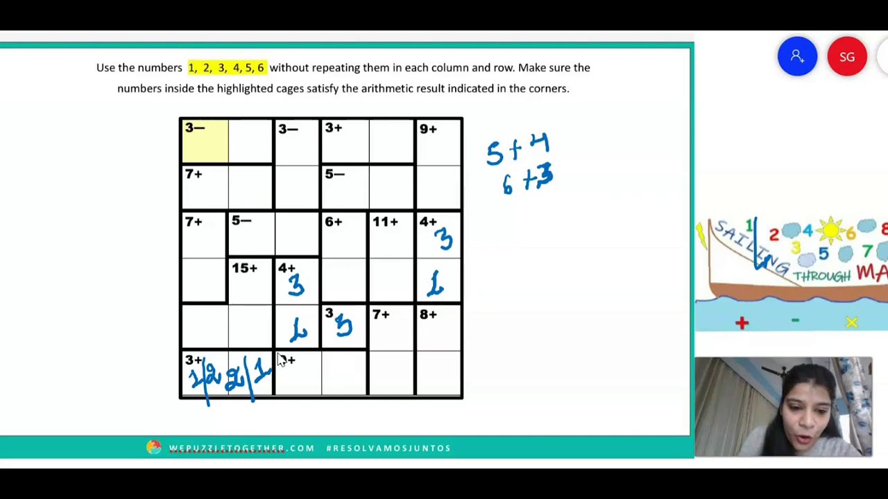 How to solve a 6*6 Kenken puzzle?
