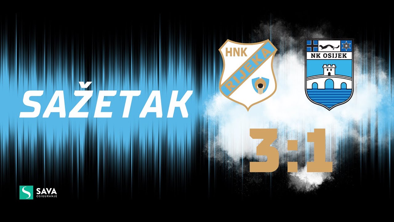 Rijeka - Osijek 3:1 - sažetak, 32. kolo (2021./2022.)