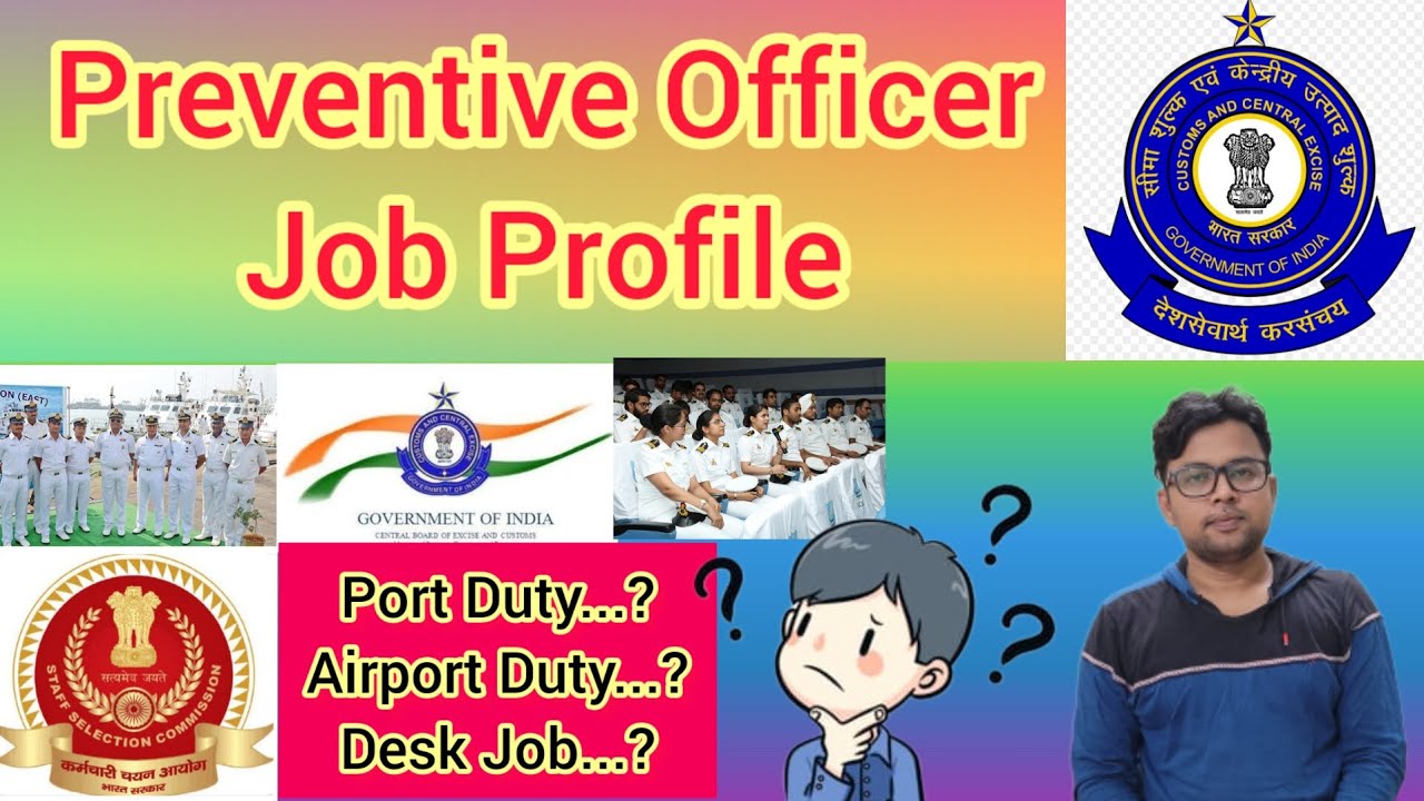 Preventive Officer Job Profile #ssc #cgl  #preventive_officer #customs  #motivation #chennai #mumbai