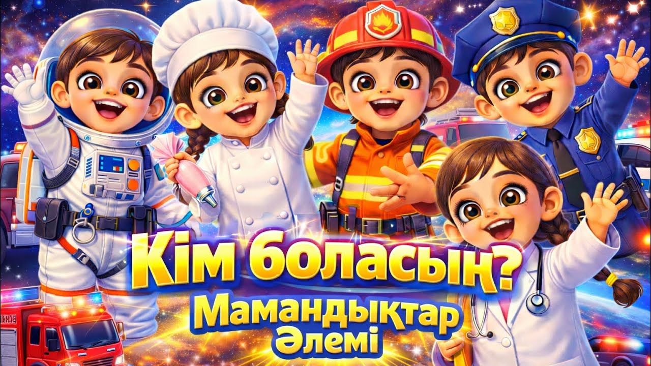 Кім боласың?| Мамандықтар әлемі|Мамандыктар| Казакша мултьфильм|Балаларға арналған ән|АкжүрекТв