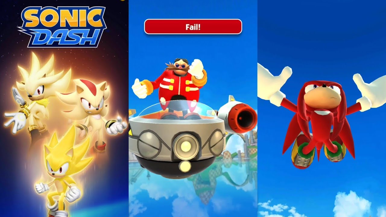 Sonic vs Tails vs Knuckles | Sonic dash |