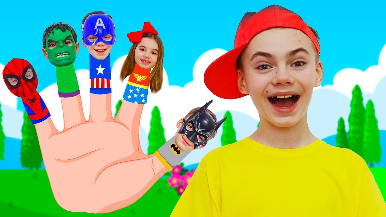 Superheroes Finger Family Song | Daddy Finger + More | Kids Songs