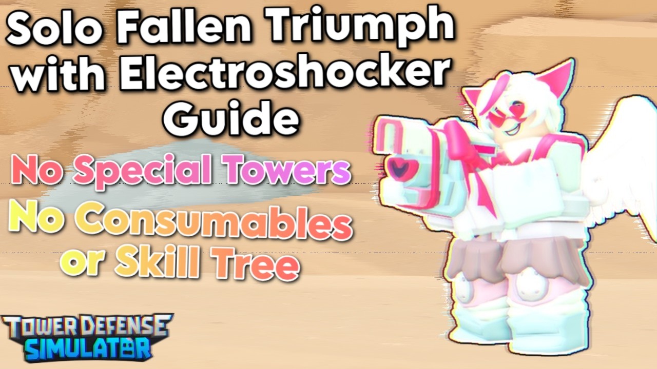 Solo Fallen Mode Triumph with Electroshocker Guide | Tower Defense Simulator