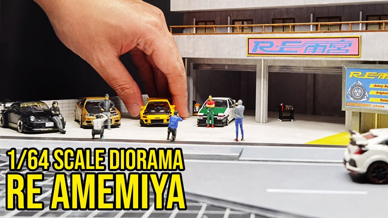 RE Amemiya 1/64 scale JDM Diorama
