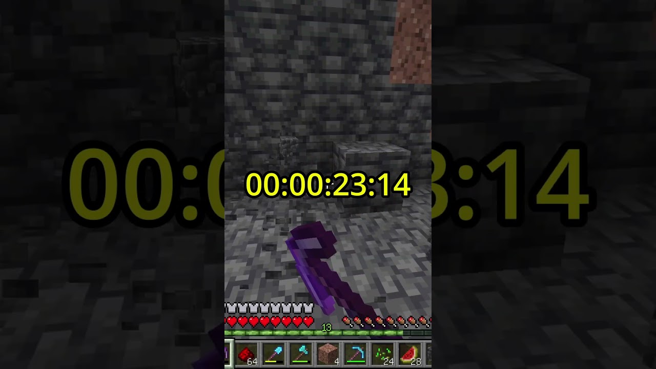 Kopię codziennie przez minute dop&oacute;ki nie dokopię się do bedrocka Dzień 48 #minecraft #gaming