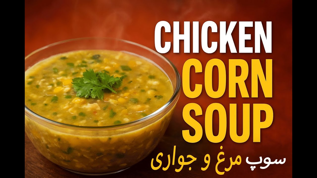Creamy Chicken Corn Soup – Warm, Comforting & Delicious سوپ مرغ و ذرت،