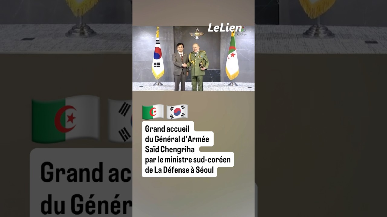 Grand accueil du G&eacute;n&eacute;ral d&rsquo;Arm&eacute;e Sa&iuml;d Chengriha par le ministre sud-cor&eacute;en de la D&eacute;fense &agrave; S&eacute;oul