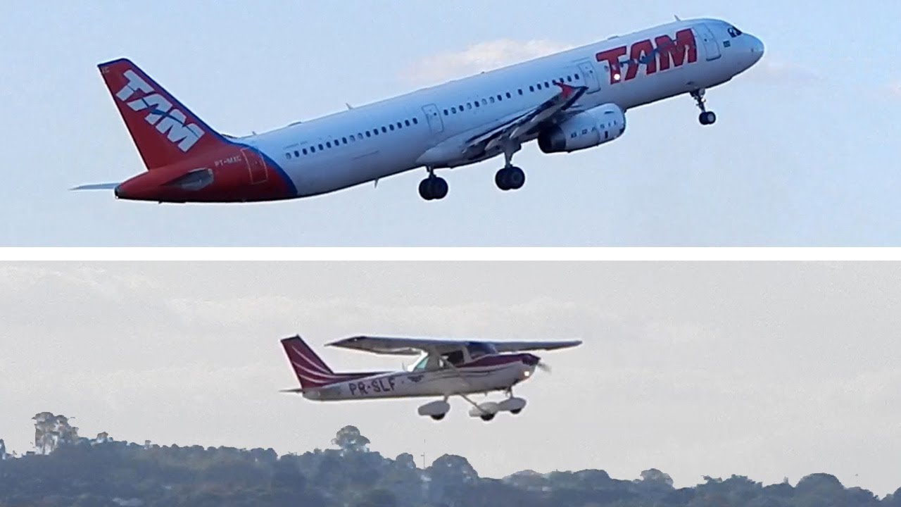 Small Planes and Big Airplanes Take Off Video