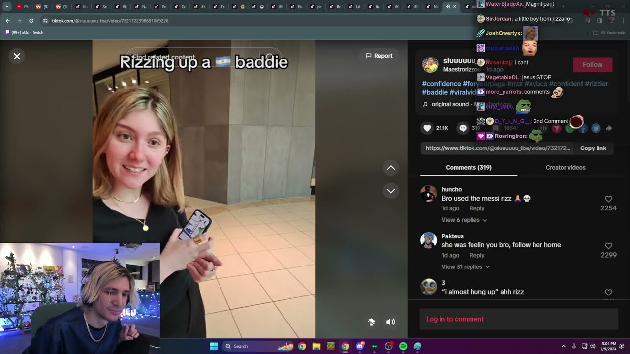 xQc Не могу перестать смеяться над видео в TikTok вместе с чатом!