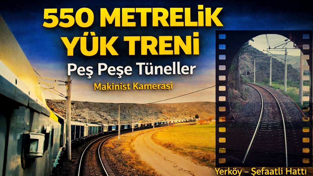 550 Metrelik Dev Yük Treni – Peş Peşe Tüneller! 