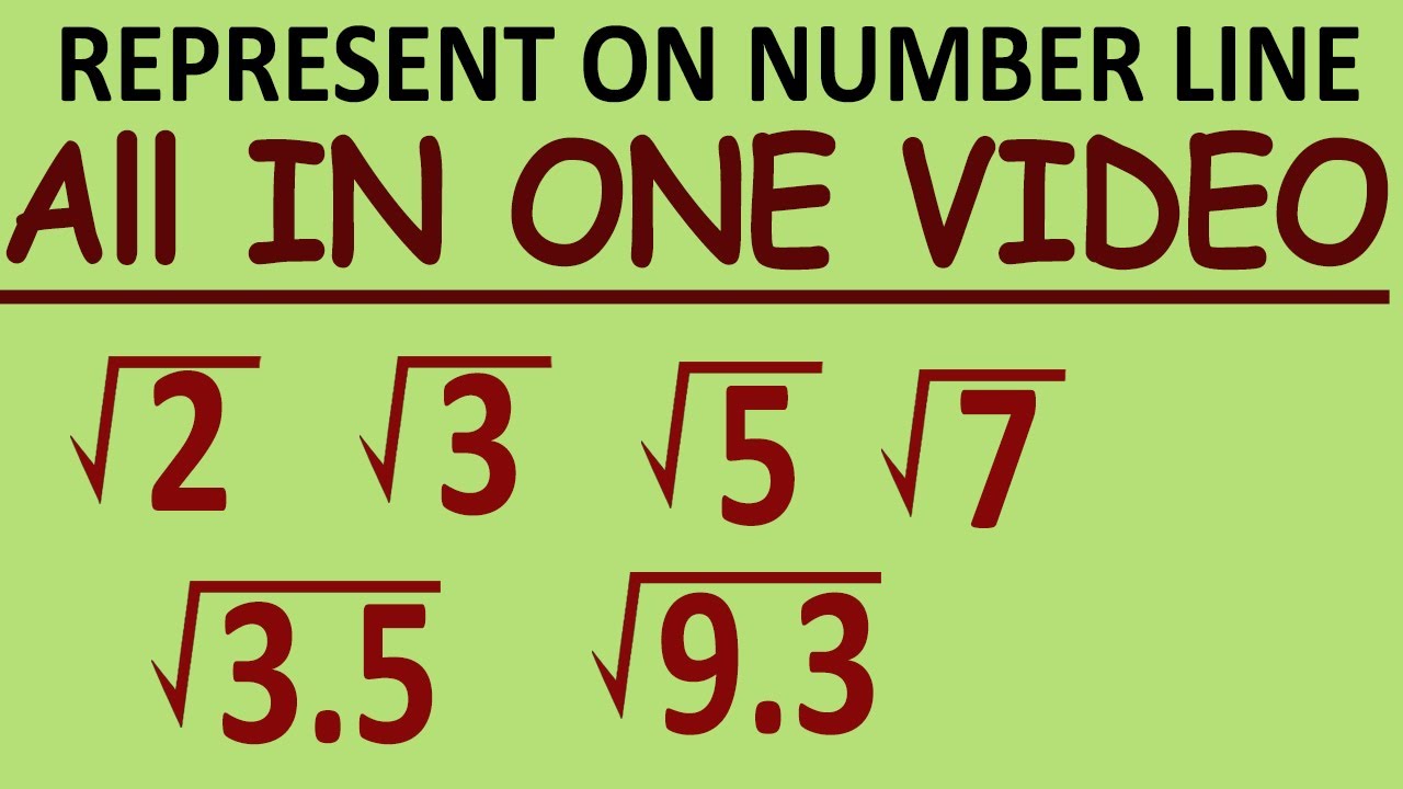 REPRESENT SQUARE ROOT 2, 3, 5, 7, 3.5, 9.3 ON NUMBER LINE || WITH CONCEPT