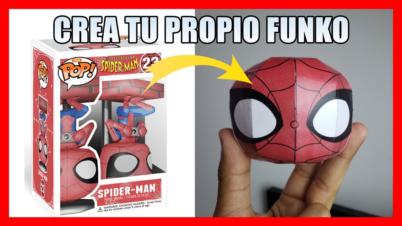 Spiderman 🔥 Como hacer un FUNKO POP Casero en PAPEL ★ Tutorial