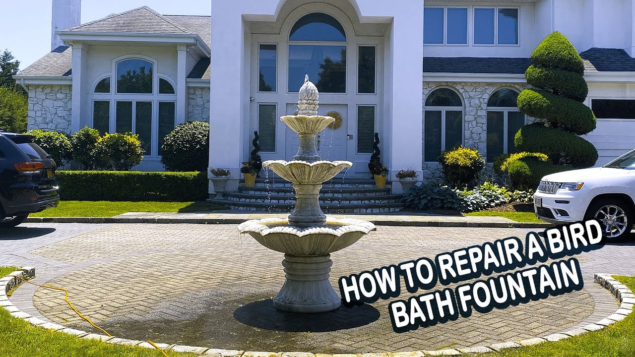 How to Repair two different WATER FEATURES  - Birdbath fountain and Waterfall