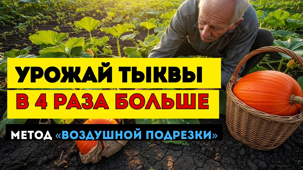 Секрет профессионалов: как заставить тыкву давать по 10 плодов с куста