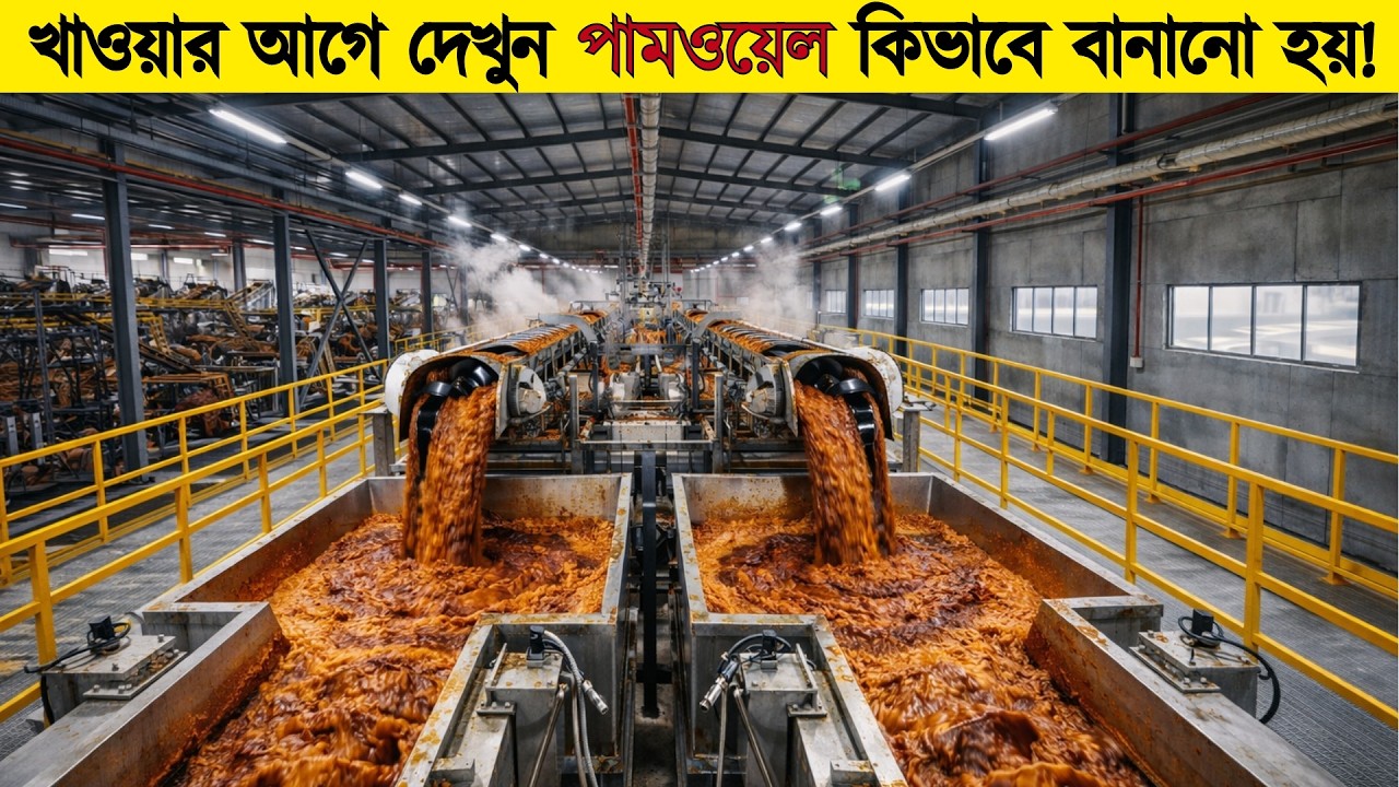 ফ্যাক্টরিতে টন টন লিটার পামওয়েল যেভাবে বানানো হয়! Inside Malaysia Palm Oil Industry