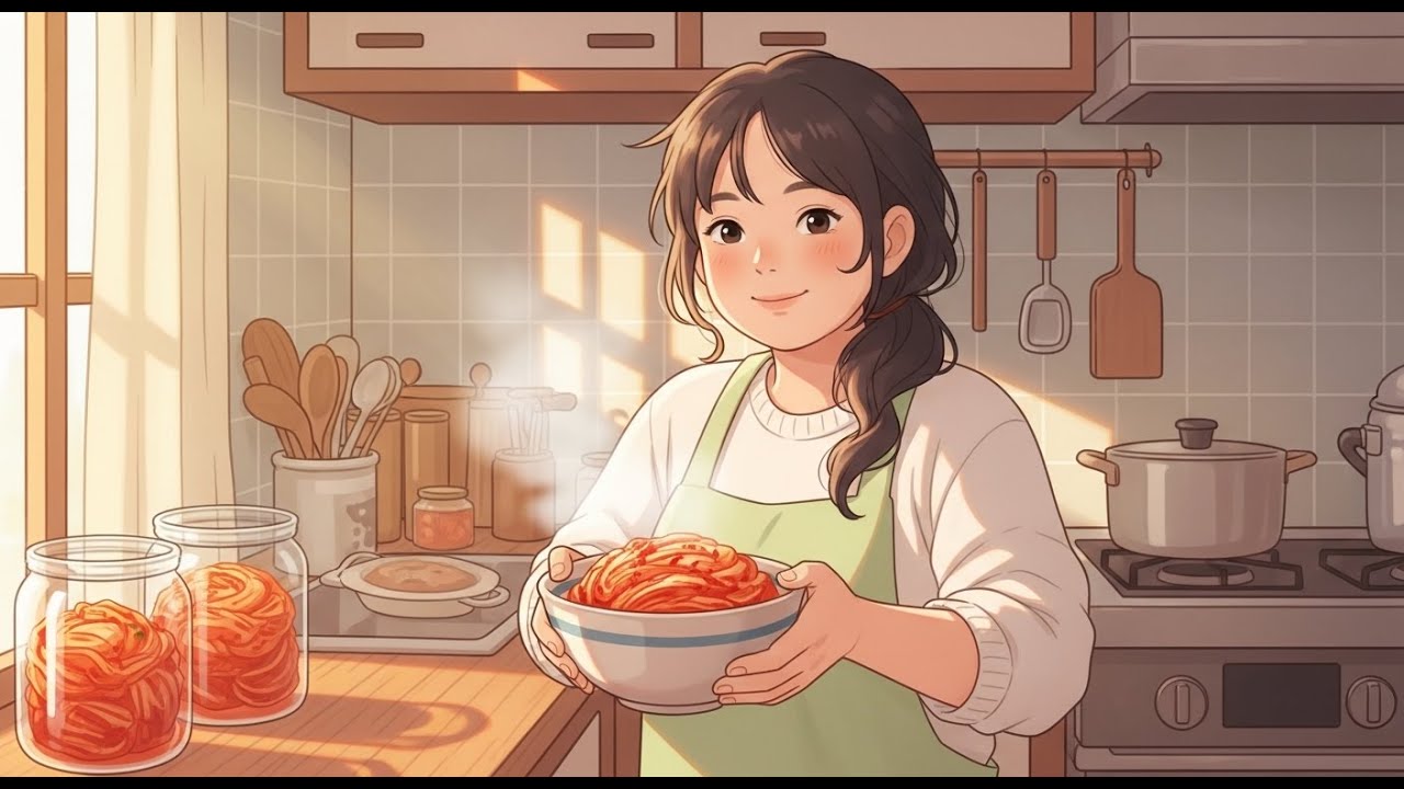 A Quiet Day Making Homemade Kimchi🌶 Ghibli Comfort