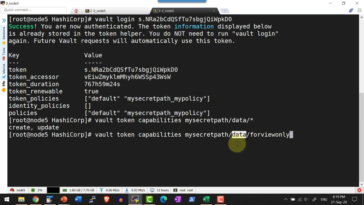 HashiCorp Vault Token Create Renew - Video 25