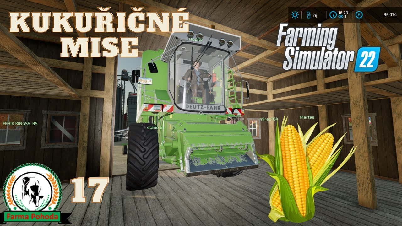 🚜 Kukuřičn&eacute; mise 🌽 FS22Farma Pohoda FS #17
