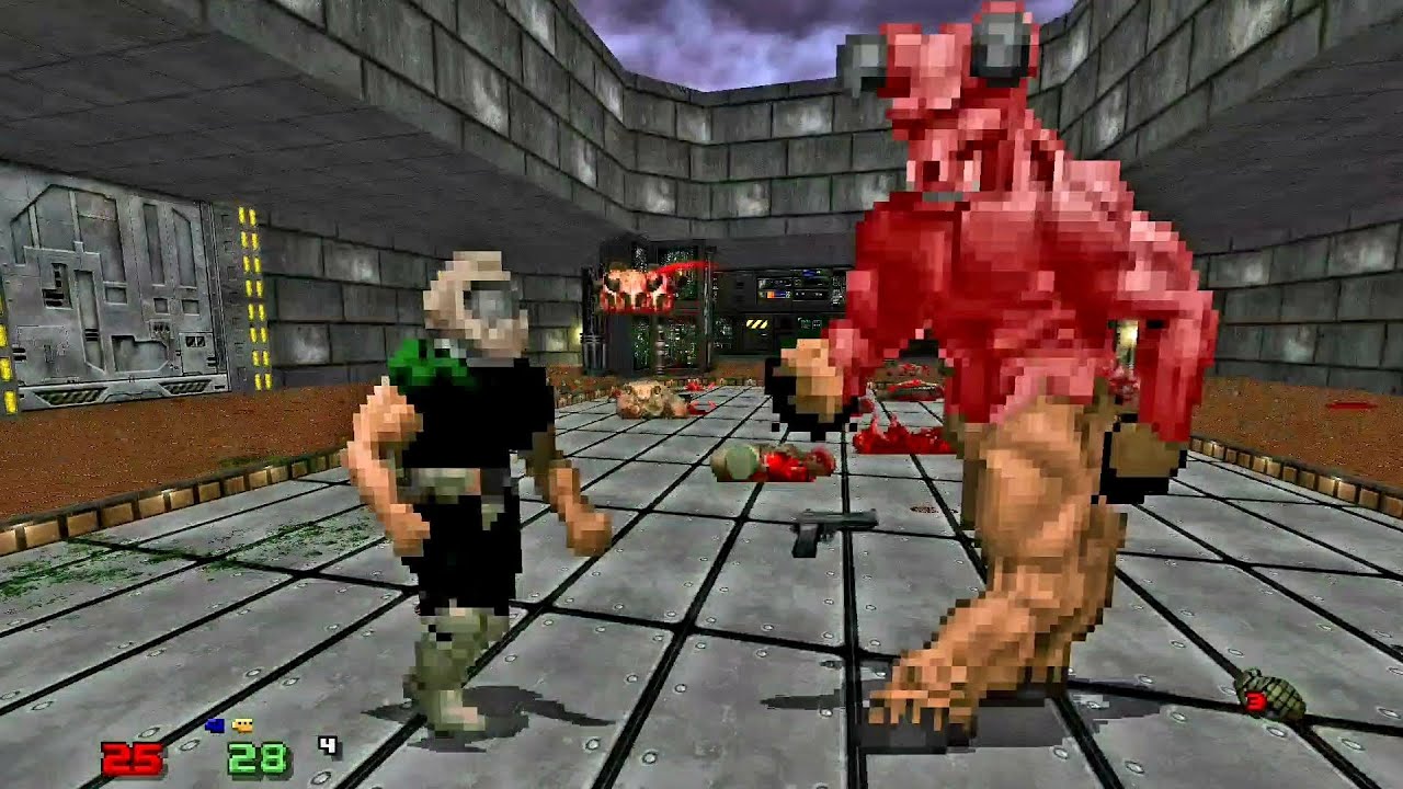 Brutal Doom v22 test 5 Upscaled - Zone 300 - Skybase 300 (Android/DeltaTouch)