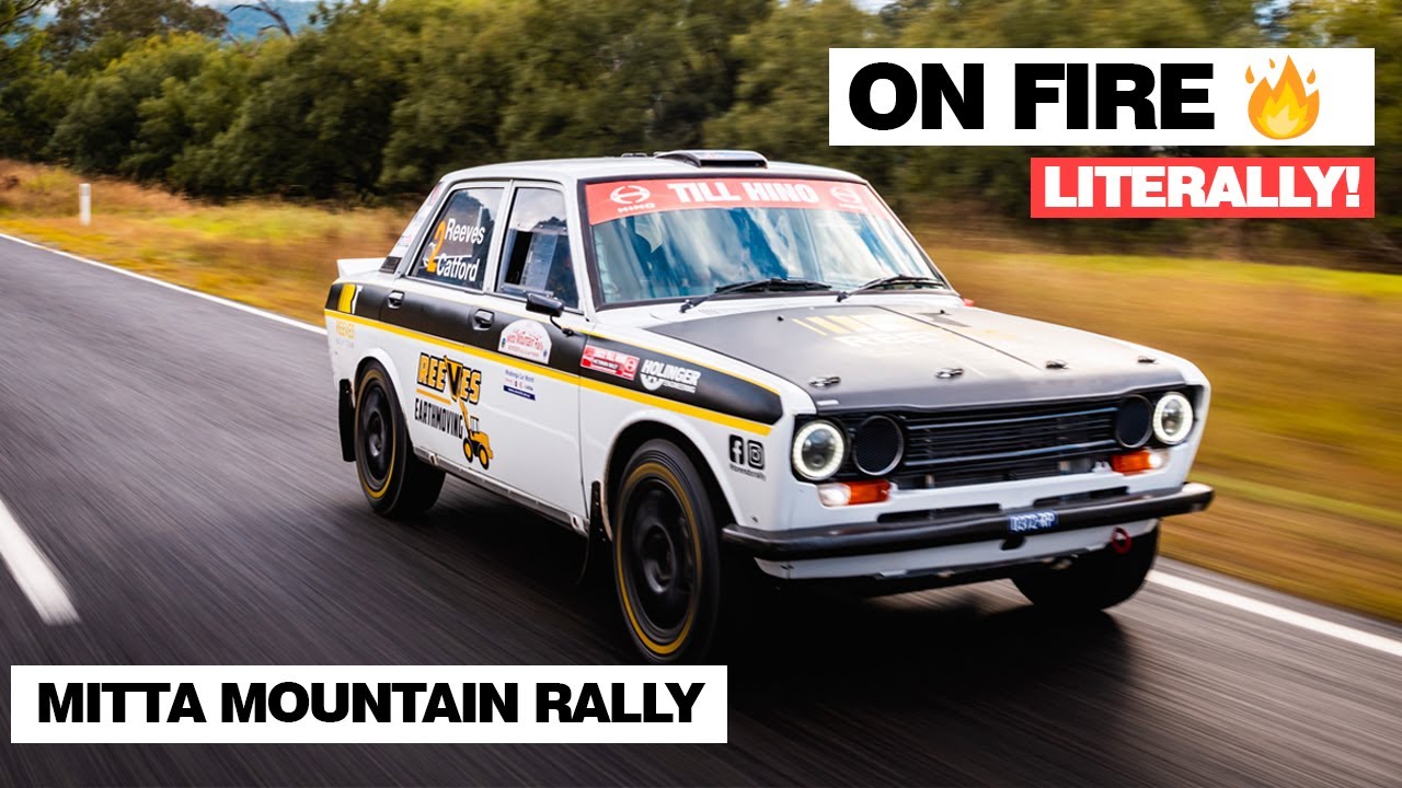 On Fire Datsun! Mitta Mountain Rally 2022
