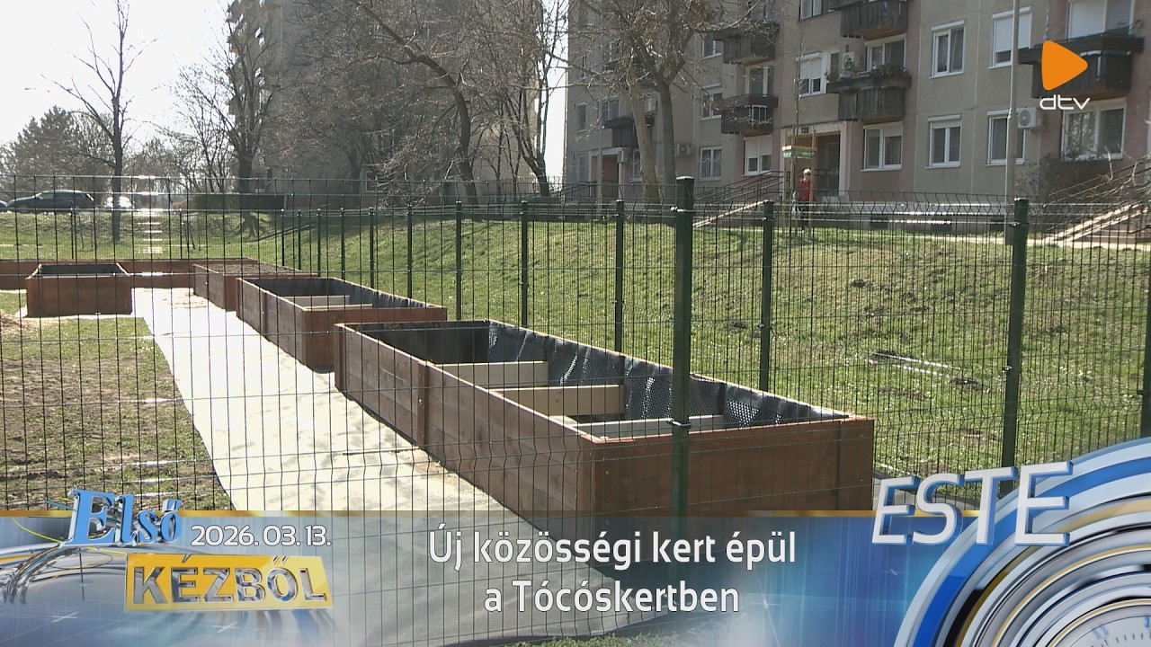 Új közösségi kert épül a Tócóskertben