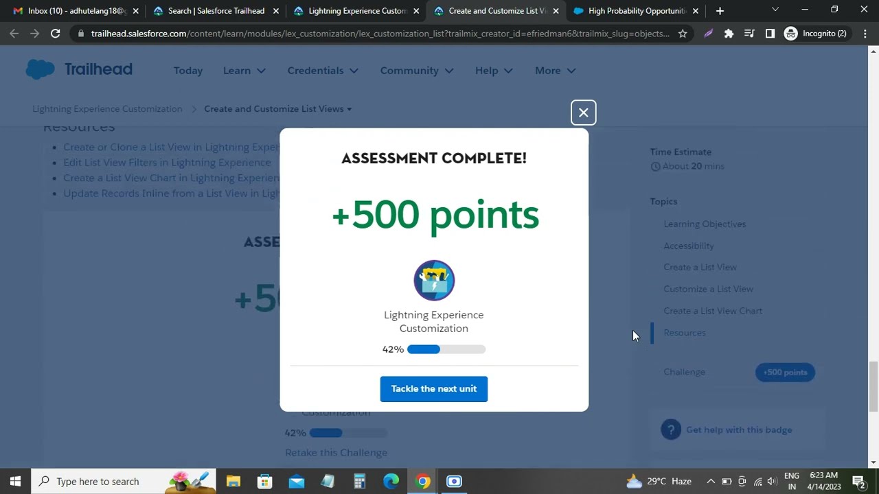 Create and Customize List Views | Lightning Experience Customization | Trailhead Challange
