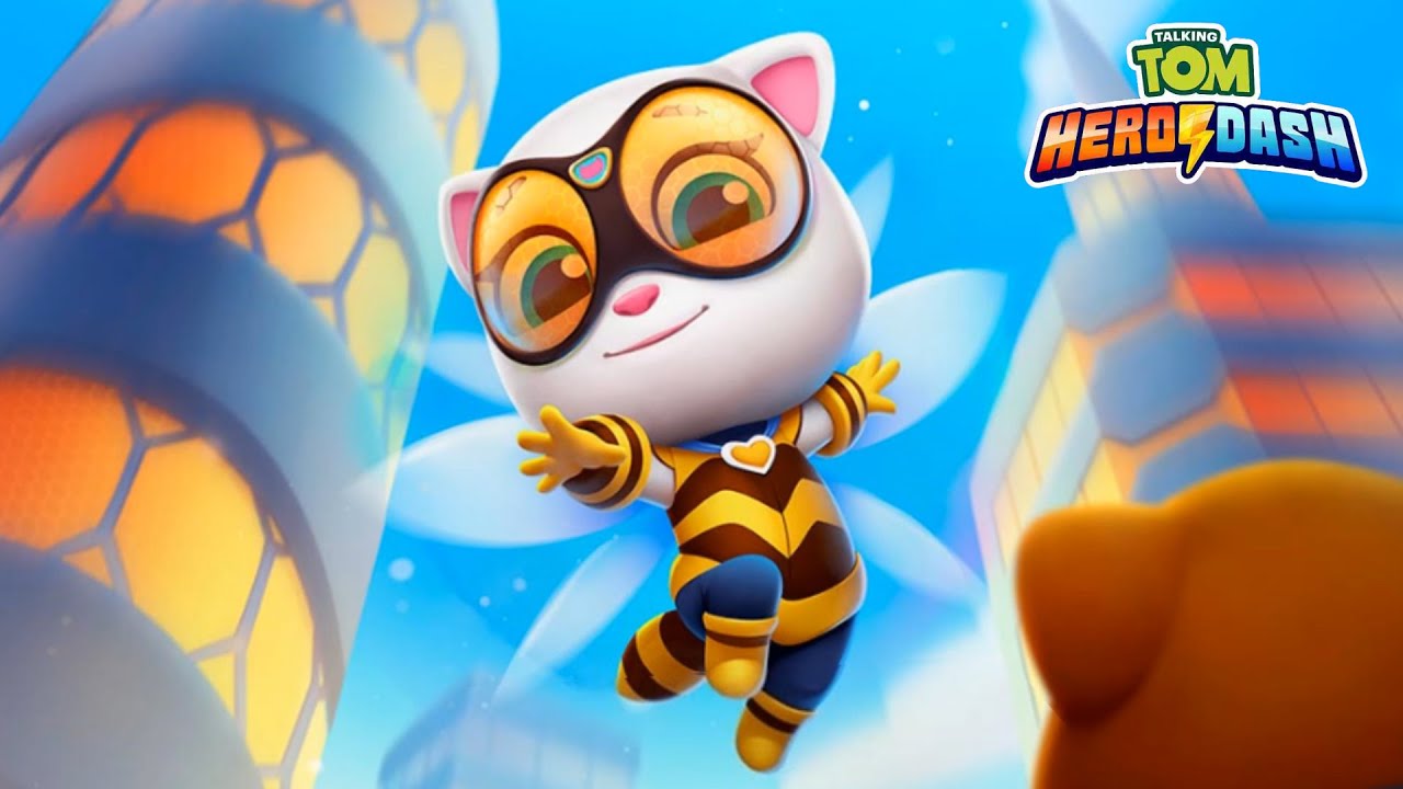 Talking Tom Hero Dash #3 | ÁNGELA LA ABEJA REINA | Gameplay