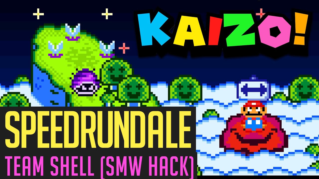 Team Shell-Speedrun (mega-schweres Kaizo Mario) in 37:09 von Dennsen86 | Speedrundale