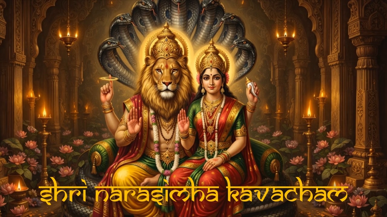 Shri Narasimha Kavacham 🦁🔥 #LordNarasimha #HinduMantra #Bhakti #SanatanDharma #YouTubeShorts #YT