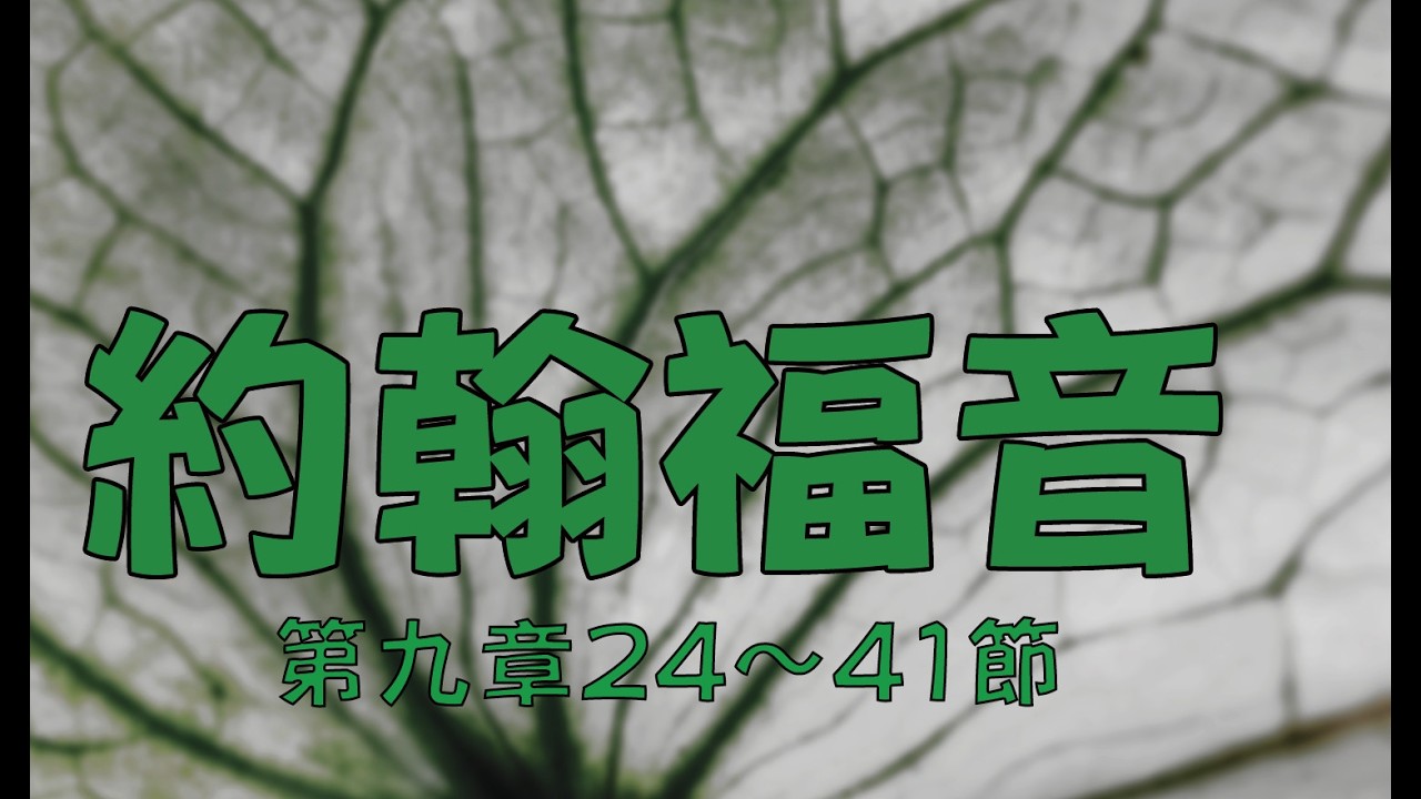 2026.3.18 約翰福音九章24～41節
