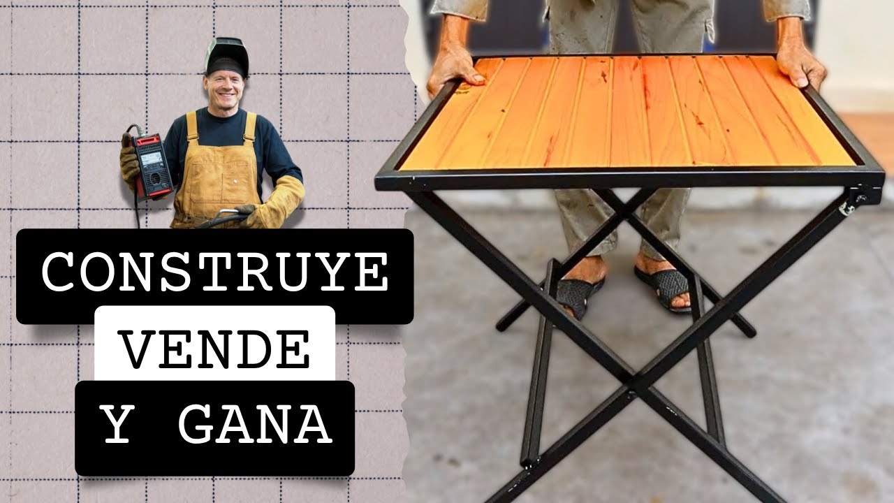CÓMO HACER UNA MESA PLEGABLE DE  METAL PARA ESPACIOS PEQUEÑOS