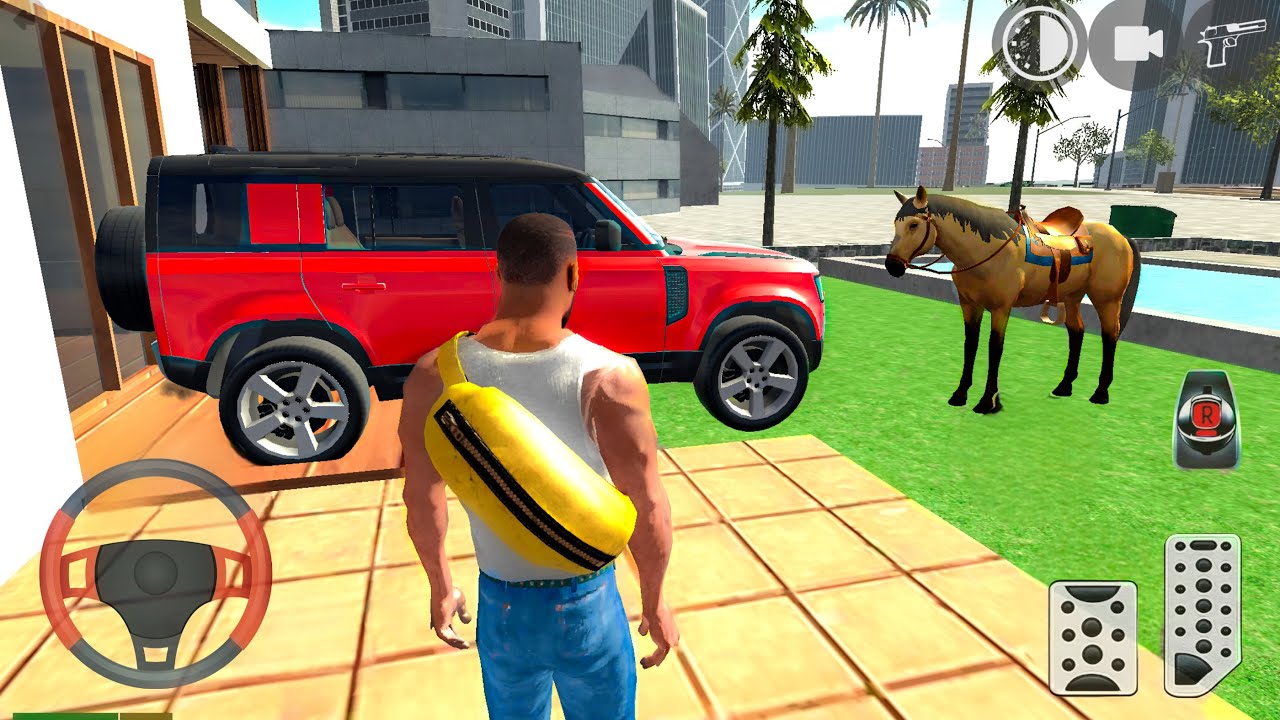 Indian Motorbike Defender and Horse in Open City Simulator - Android Gameplay