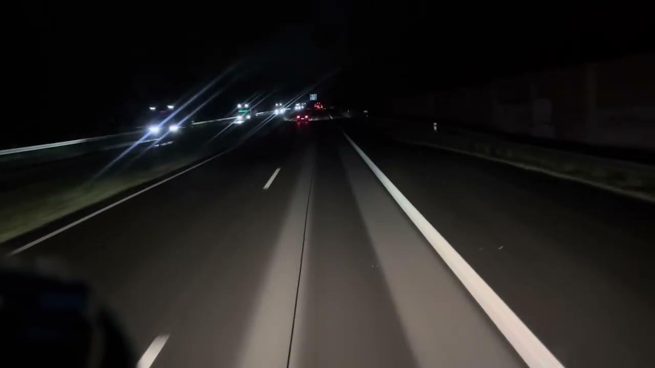 Night Truck Driving | A61 Germany | Volvo FH 420