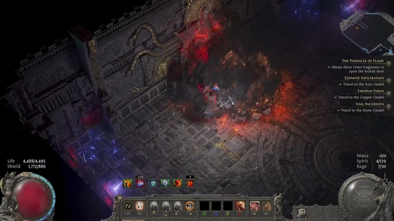 PoE2 Warrior shield walls with Trampletoe
