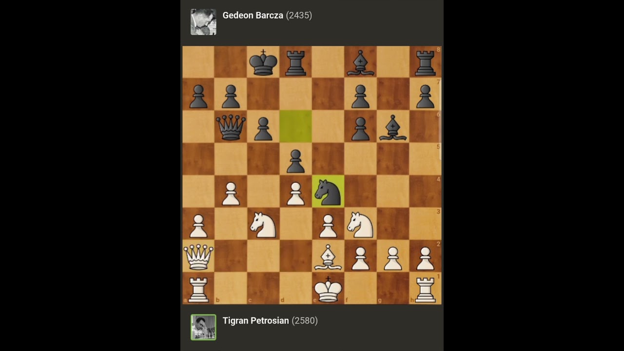 Tigran Petrosian vs Gedeon Barcza || World Chess Match 