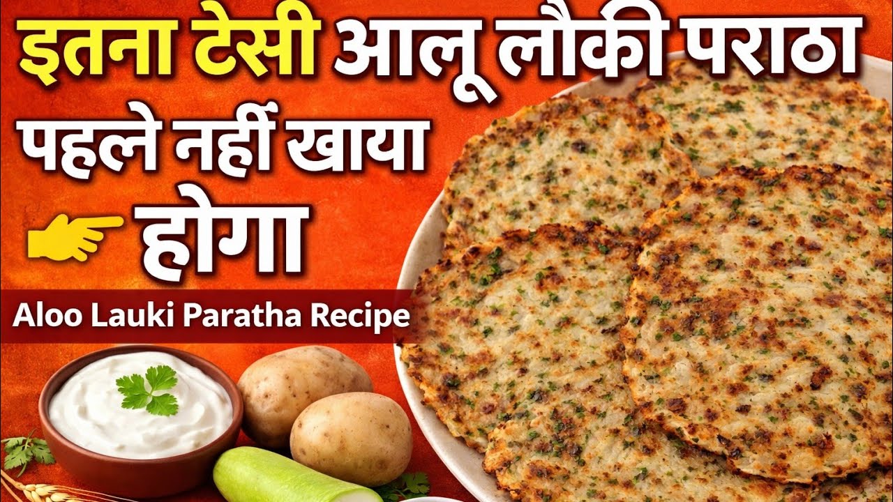 आलू और लौकी के कुरकुरे पराठे | Aloo Lauki Paratha Recipe | Healthy Breakfast