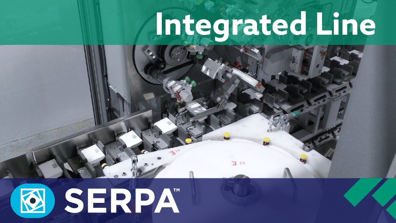 Liquid Dose integrated line - High speed cartoner and side load case packer - Serpa Packaging