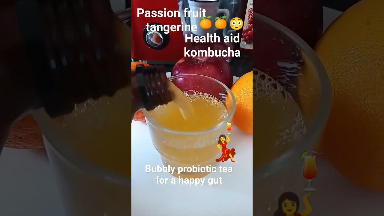 health aid kombucha 🍹😳 bubbly probiotic tea for a happy gut 😀🍹