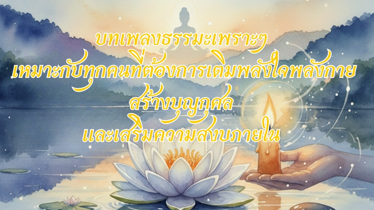 รวมเพลงธรรมะฟังสบาย ดนตรีสงบ ฮีลใจ  เหมาะสำหรับสมาธิ พักผ่อน และก่อนนอน ให้ธรรมะเยียวยาหัวใจของคุณ