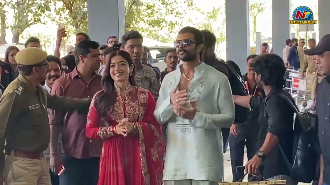 Rashmika Vijay Deverakonda Airport Exclusive Visuals | Anand Deverakonda | NTVENT