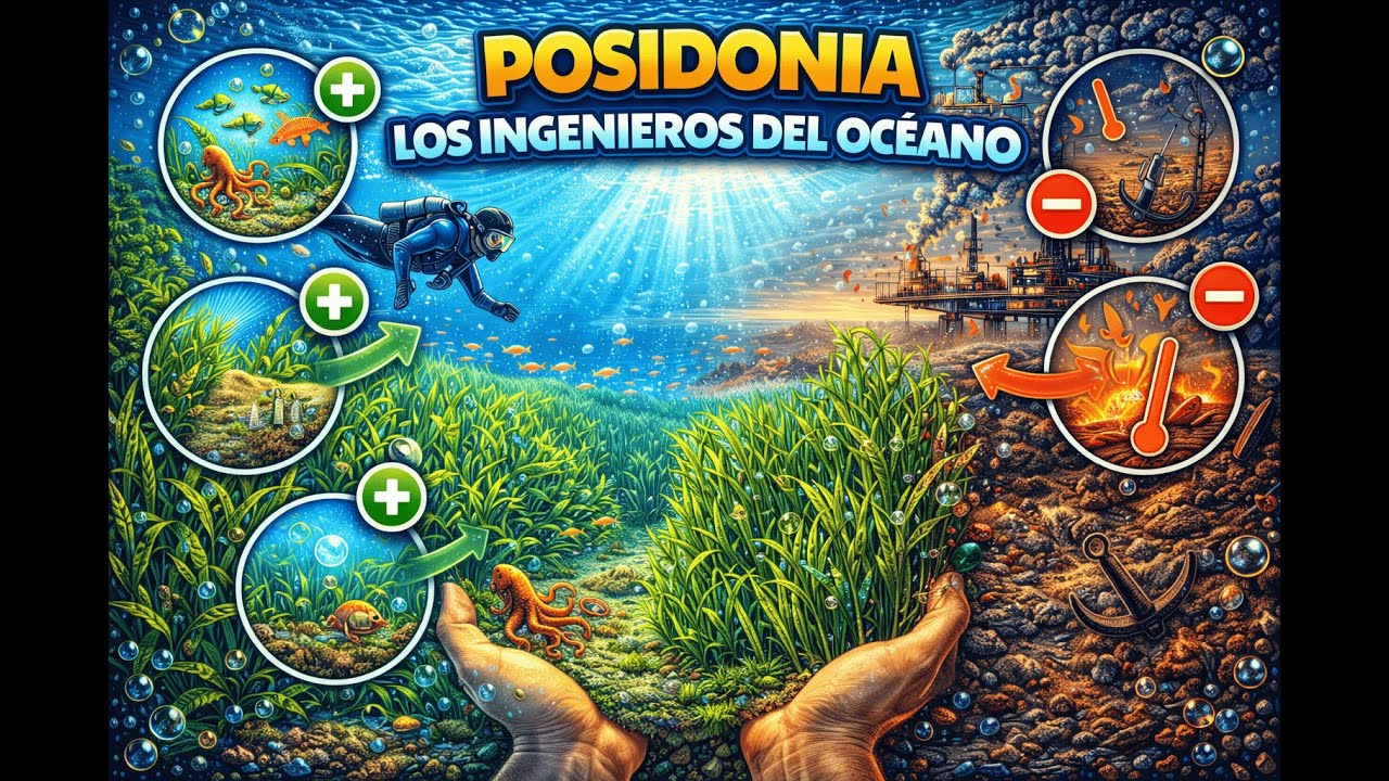 Posidonia, los ingenieros del oceano