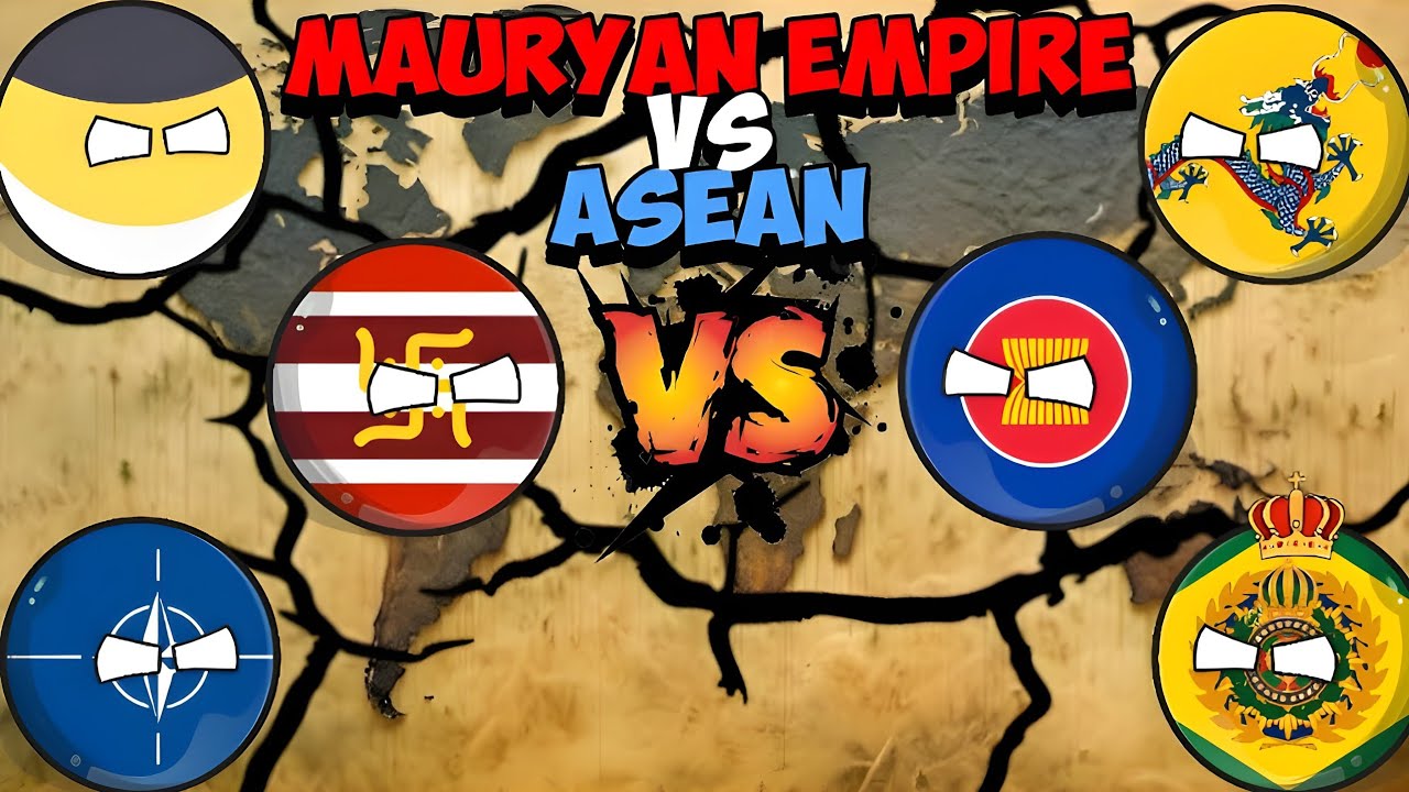 [MAURYAN EMPIRE VS ASEAN] 🔥🥵 || World Provinces #geography #countryballs