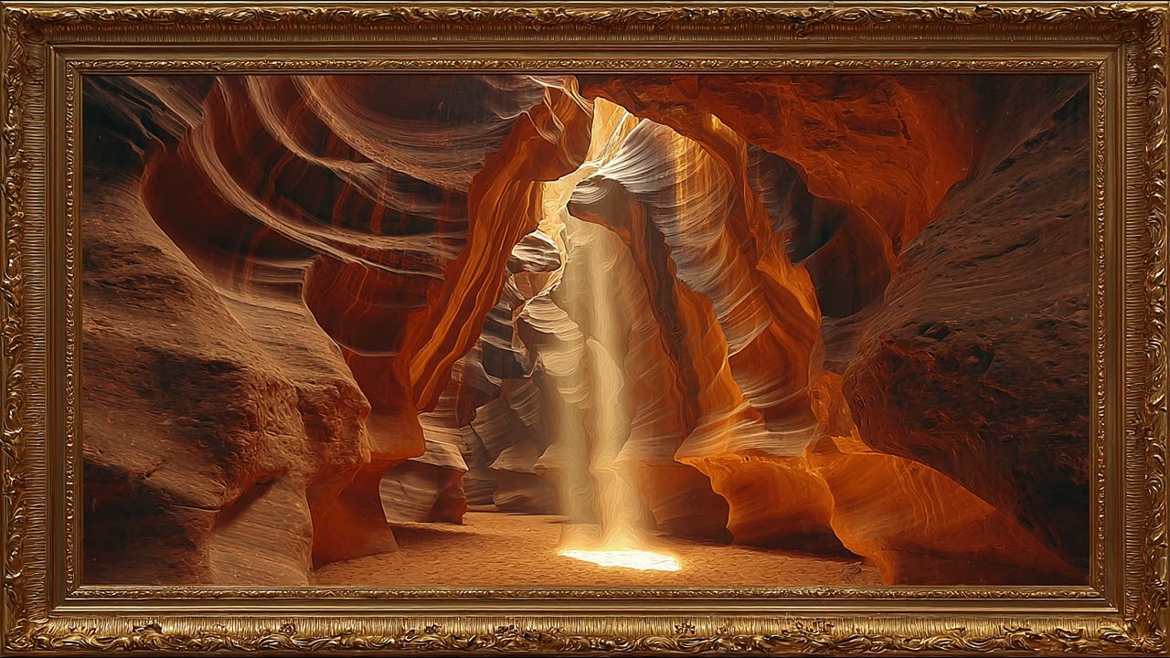 Antelope Canyon Frame TV Art | 4K Art Screensaver | Relaxing Ambient Background (1 Hour)