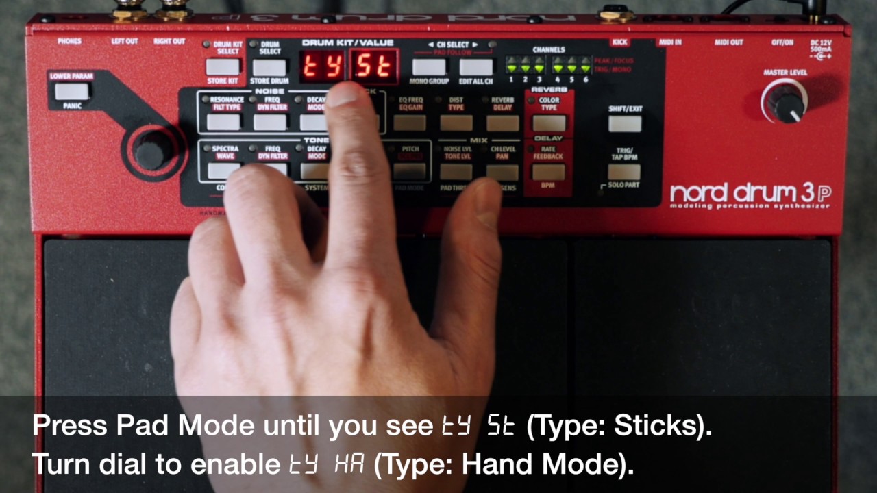 Nord Drum 3P Basics #5 - Pad Setup, Hand Mode and Kick Setup