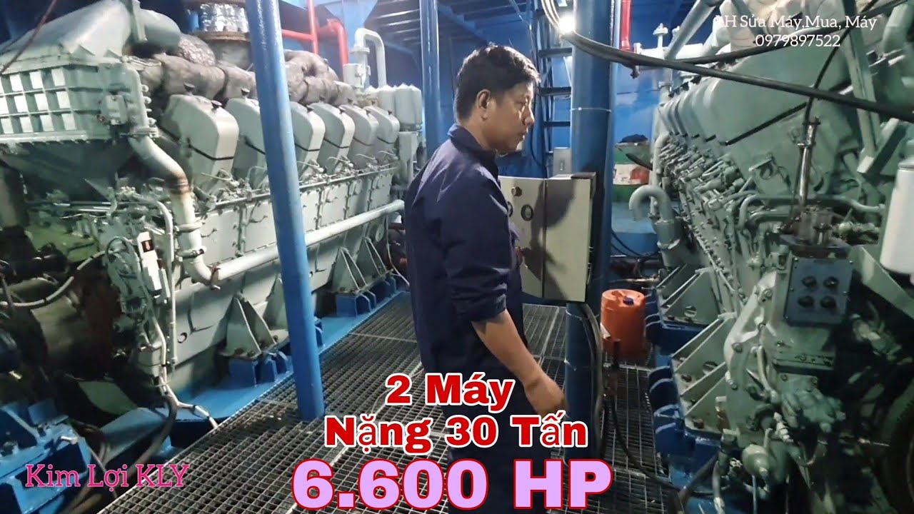 Chạy Thử Tàu Lai Dắt 20 Tỷ,Gắn Động Cơ Mitsubishi S12U.6.600 HP
